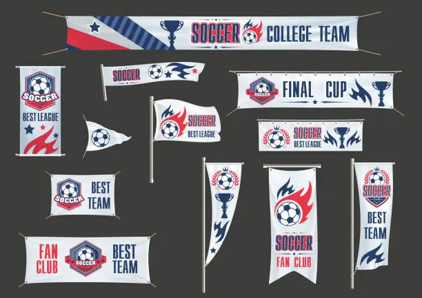 Vector illustration of Vector advertising banners soccer championship