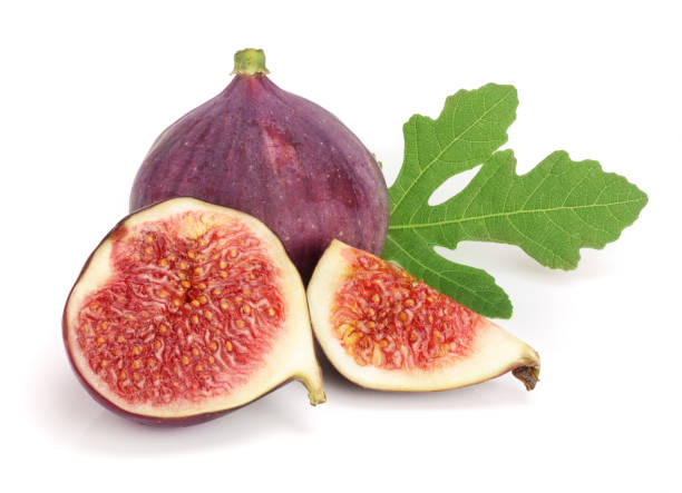istock fig fruits with leaves isolated on white background 917528390