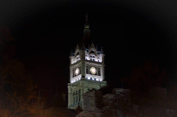 istock City town hall at night 917532512