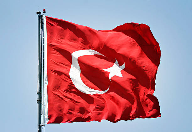 Turkish flag stock photo