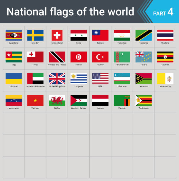 istock All national flags of the world with names - high quality vector flag isolated on gray background 917546500