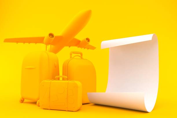 istock Travel background with sheet of paper 917547598