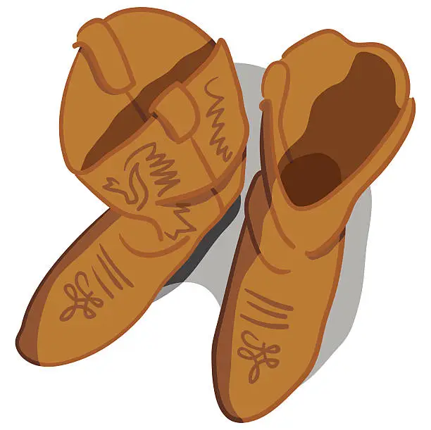 Vector illustration of Cowboy boots