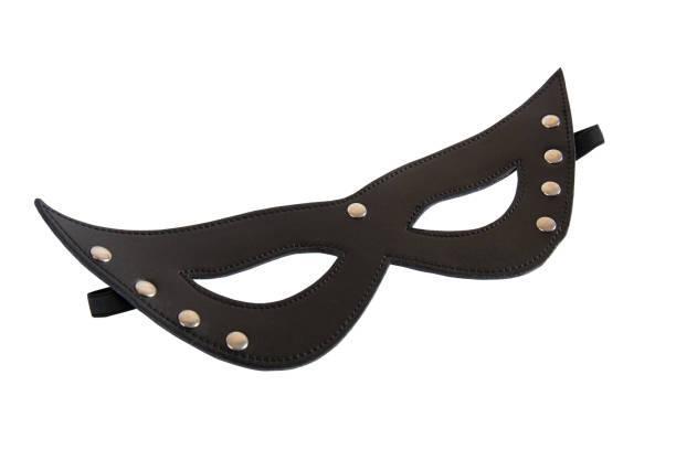 istock Black leather mask with metal rivets 917550072