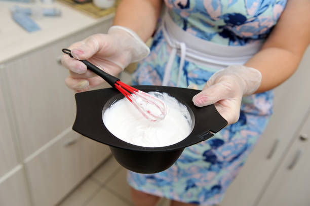 istock Prepared paint in a container for dyeing hair 917551064
