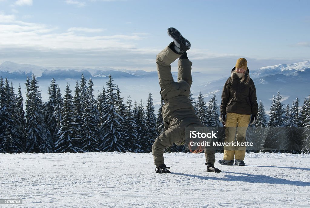 Jovem snowboarders divertir-se - Royalty-free Adulto Foto de stock