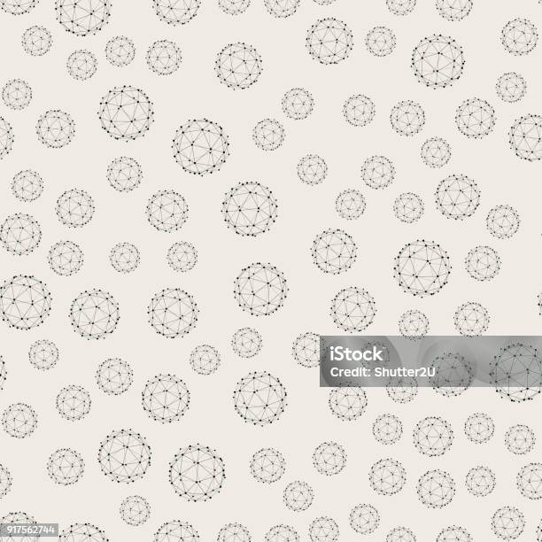 Seamless Pattern Background Modern Abstract And Classical Antique Concept Geometric Creative Design Stylish Theme Illustration Vector Black And White Color Technology Connection Line Circle Shape Stock Illustration - Download Image Now