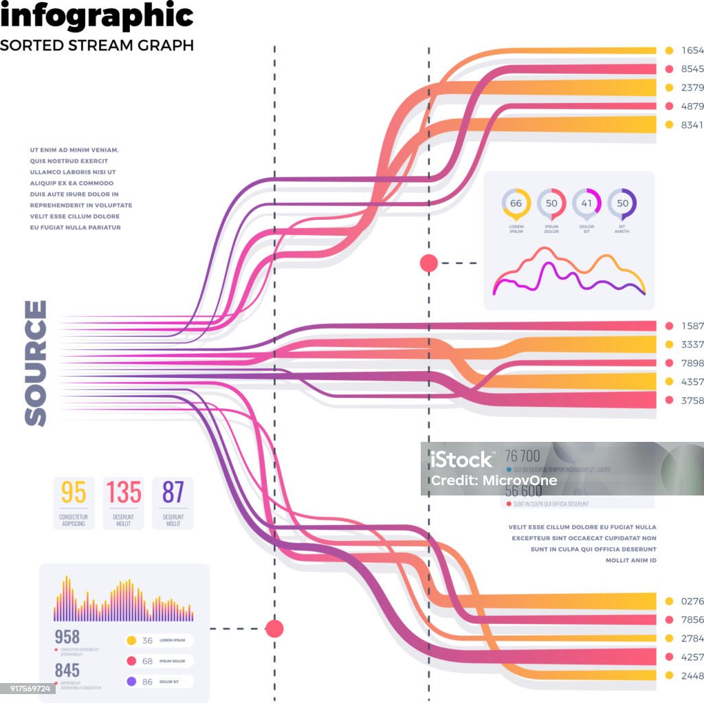 Big Data Cyber Network Vector Business Visualization Stock Illustration ...