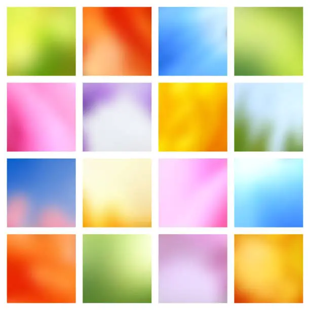 Vector illustration of Spring landscape blurred vector backgrounds