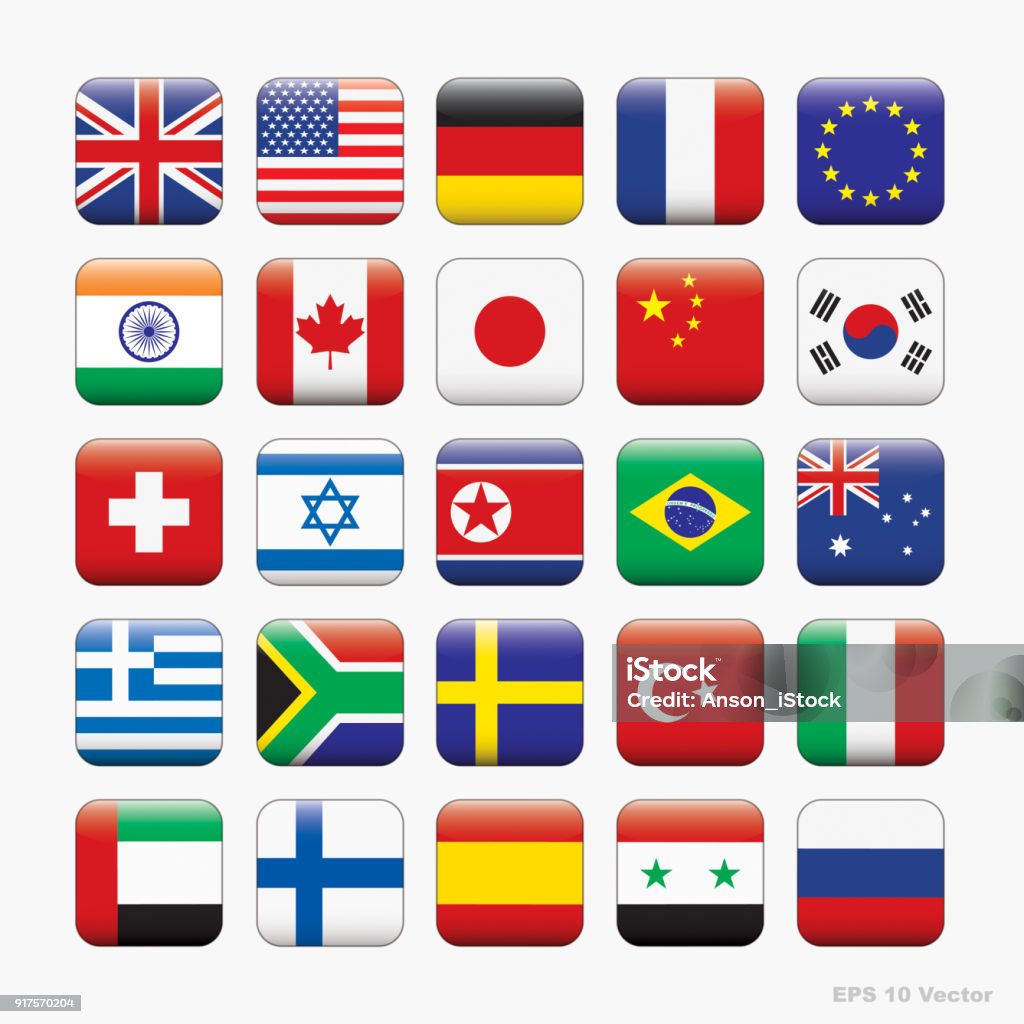 Flag of world, Vector icons National Flag stock vector