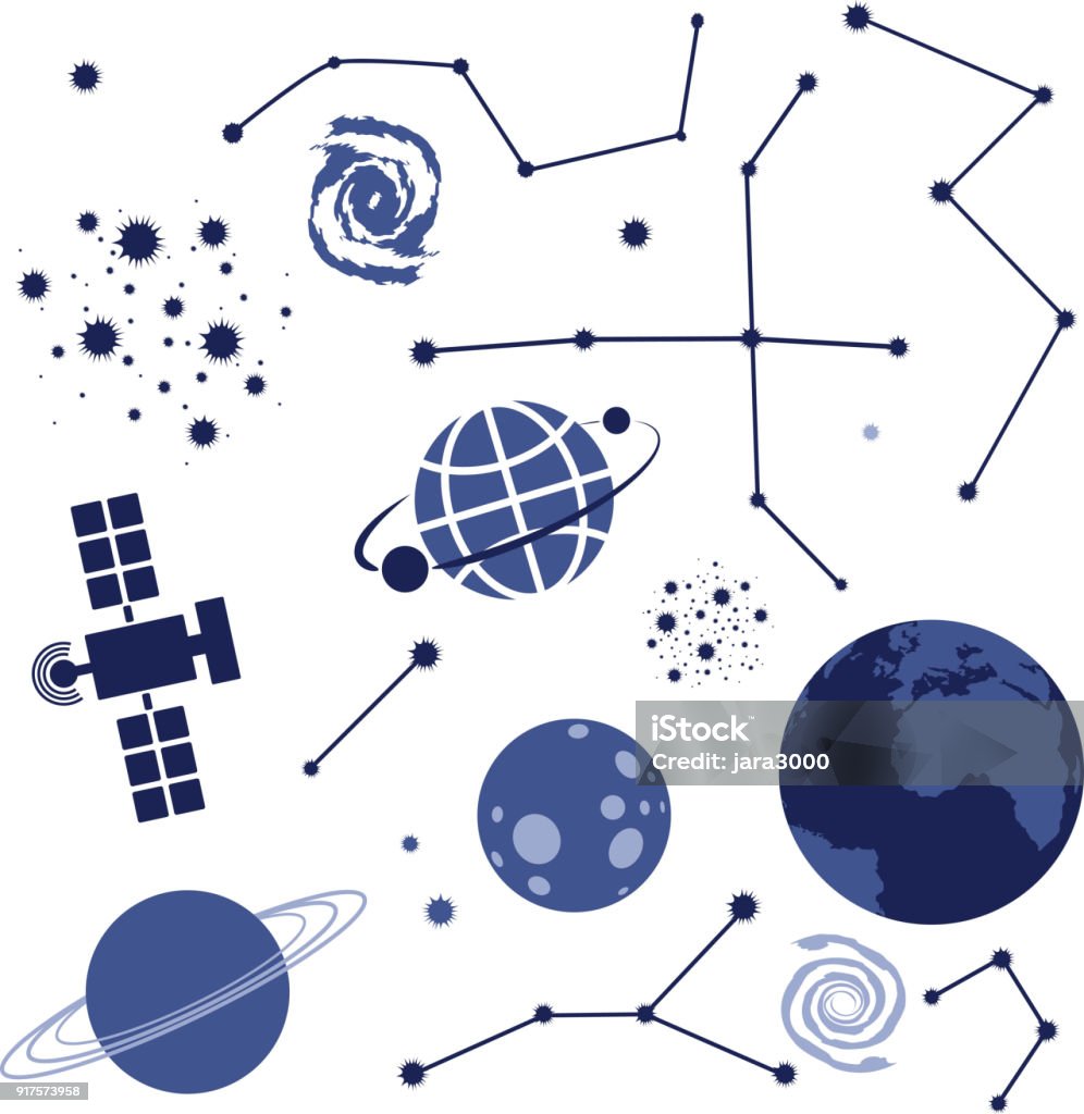 Vector Space Figure Collection Of Vector Space Elements Stock Illustration - Download Image ...