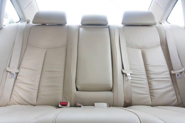 istock Back passenger seats in modern luxury car 917580580