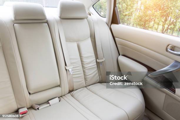 Back Passenger Seats In Modern Luxury Car Stock Photo - Download Image Now - Car Interior, Back Seat, No People