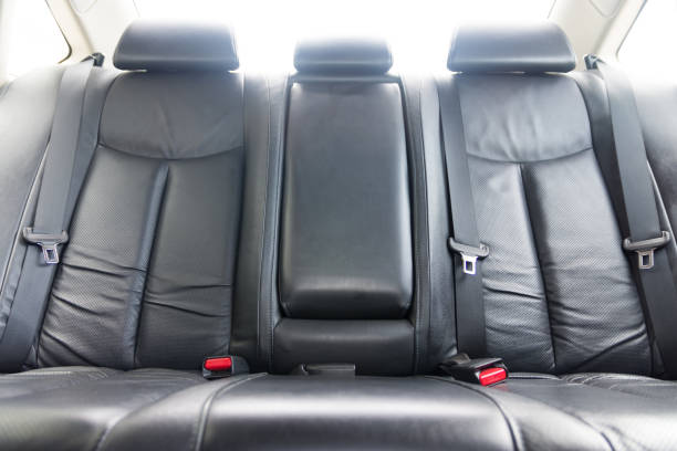 istock Back passenger seats in modern luxury car 917580620