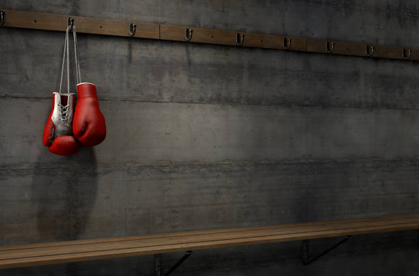 istock Boxing Gloves Hanging In Change Room 917580738