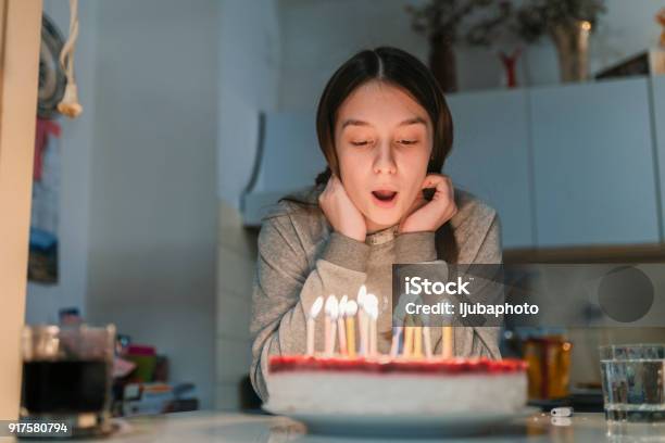 Its My Birthday Stock Photo - Download Image Now - Birthday, Teenager, Blowing