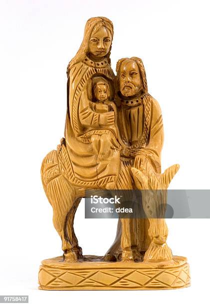 Skulptur Von Joseph Maria Und Jesus Stockfoto und mehr Bilder von Christentum - Christentum, Esel, Farbbild