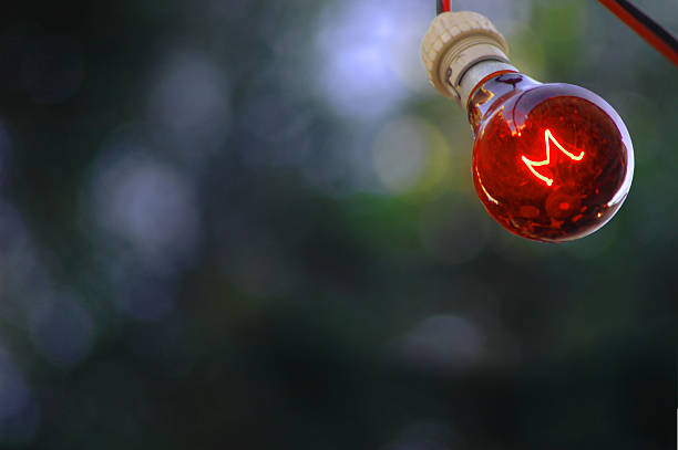 Red Bulb - Great Idea stock photo