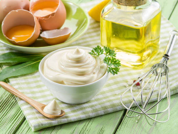 istock Natural mayonnaise ingredients and the sauce itself. 917590330