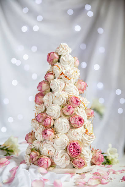 istock Zefir Croquembouche with Pink Roses 917591442