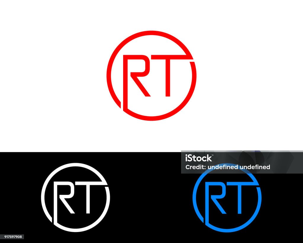 Rt Sign Vector Rt Circle Shape Vector Design Stock Illustration - Download Image Now ...