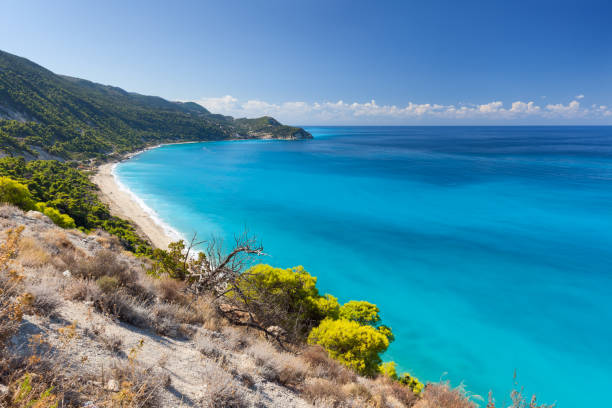 istock Pefkoulia beach at Lefkada island, Greece 917598184