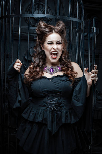 istock Beautiful plump woman screams. 917605850