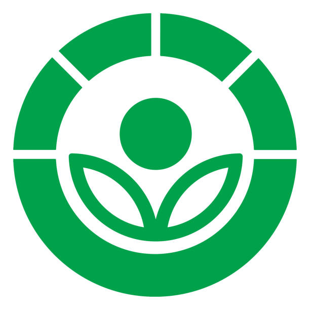 The Radura symbol, used to show a food has been treated with ionizing radiation. US FDA recommended variant of irradiation or irradiated food vector symbol or icon. vector art illustration