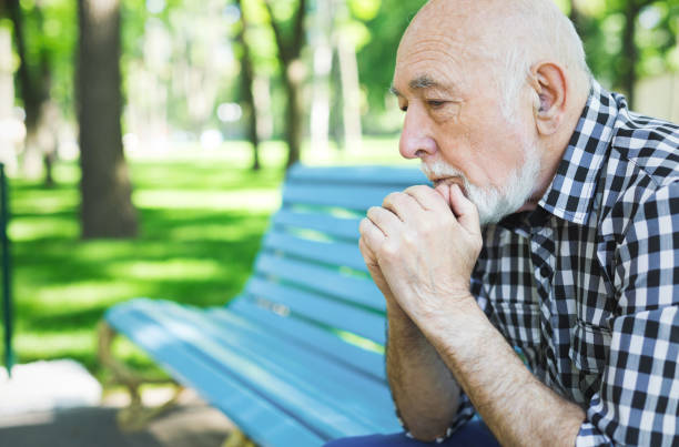 istock Pensive senior man outdoors 917614174