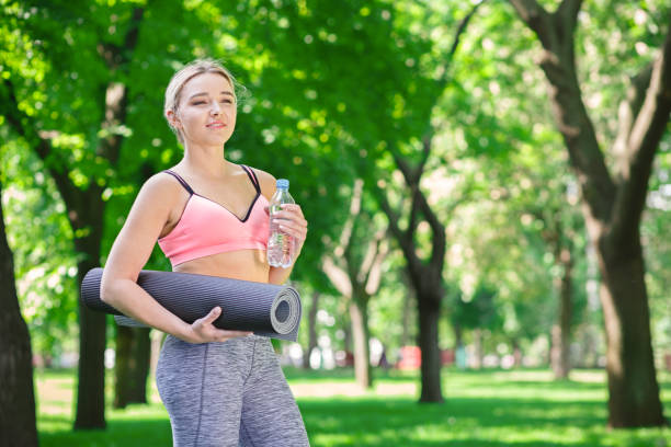 istock Smiling woman after yoga training 917615396