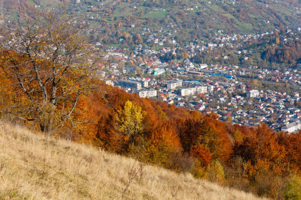 istock Autumn Carpathian mountain, Rakhiv, Ukraine 917618264