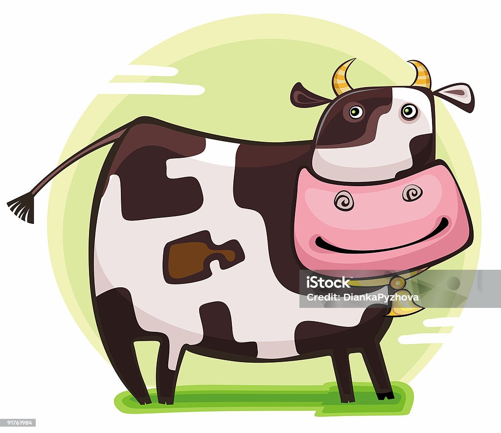 Engraçado simpática vaca. - Royalty-free Amizade Ilustração de stock