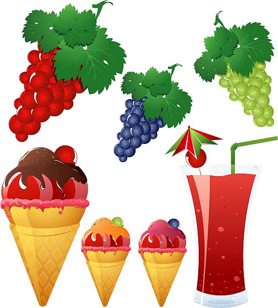 grape theme vector art illustration