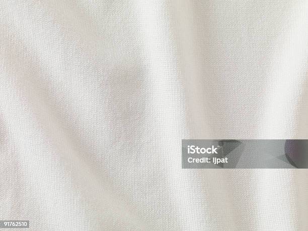 Dettaglio In Tessuto Bianco - Fotografie stock e altre immagini di Materiale tessile - Materiale tessile, Texture - Descrizione generale, Bianco