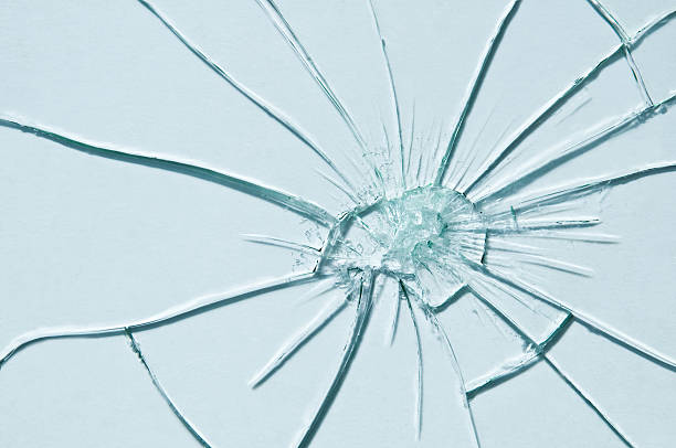 istock A piece of glass that has been shattered  91762537