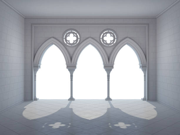 istock Beautiful colonnade with unusual columns. Isolated on white 917630026