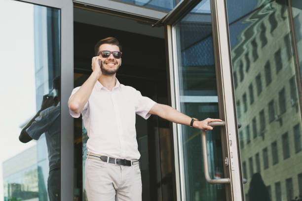 istock Confident young businessman at business center 917634416