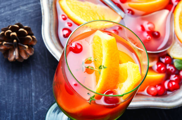 istock Refreshing sangria with fruits 917634484