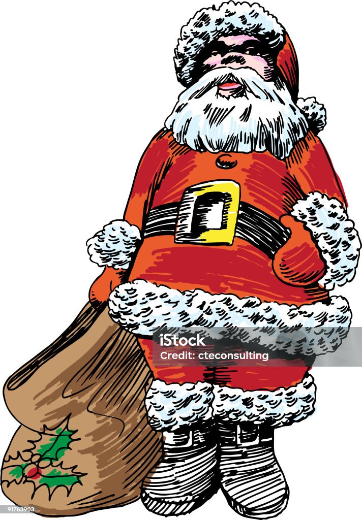 Santa - Zbiór ilustracji royalty-free (Boże Narodzenie)