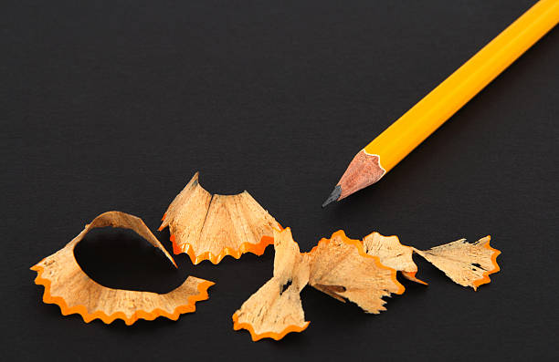 istock Sharpened pencil and wooden shavings 91764098