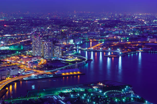 istock Night of Yokohama port 917646086