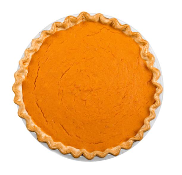 Pumpkin pie. Pumpkin Pie from Above pumpkin pie stock pictures, royalty-free photos & images