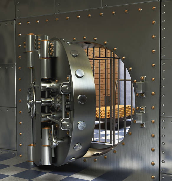 Open Bank Vault  ajar stock pictures, royalty-free photos & images