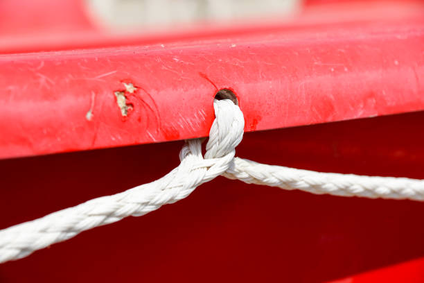 istock Winch with rope on sailing boat 917648806