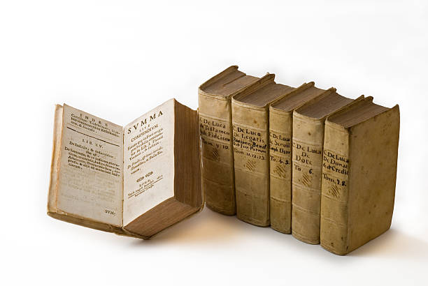 lei livros antigos - law book manuscript latin script - fotografias e filmes do acervo
