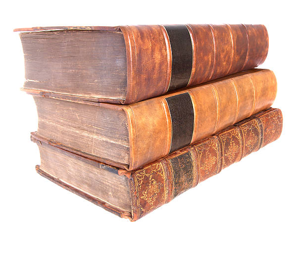 istock Pile of old leather bound books 91765117