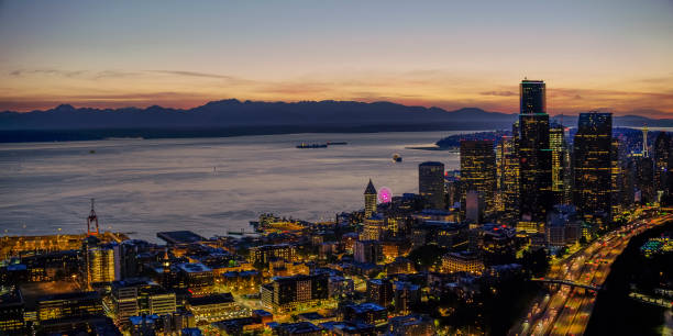 istock Exterior of modern cityscape during sunset 917652424