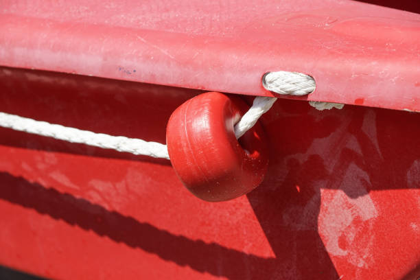 istock Winch with rope on sailing boat 917652752