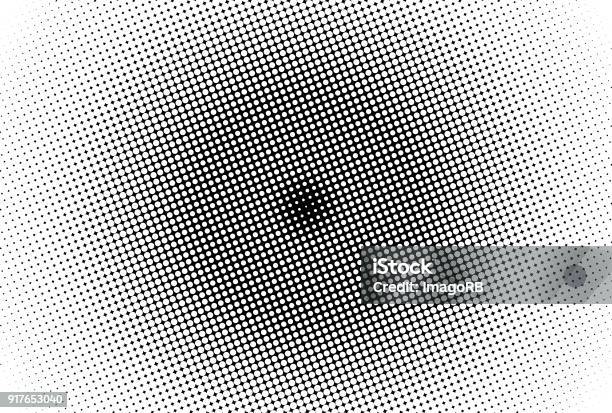 Abstract Halftone Dotted Background Monochrome Grunge Pattern With Dot And Circles Stock Photo - Download Image Now