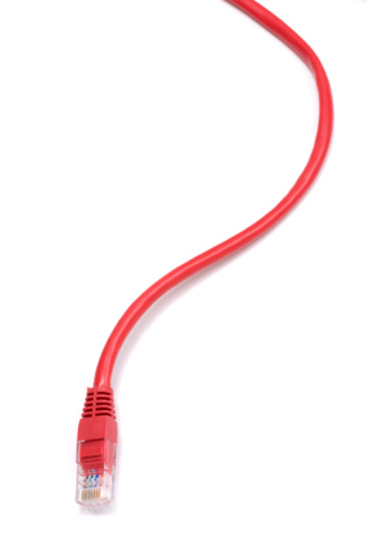 Computer Network Cable on white